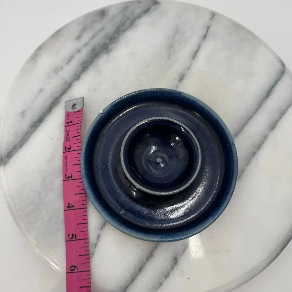 Handmade Ceramic Stoneware blue dish